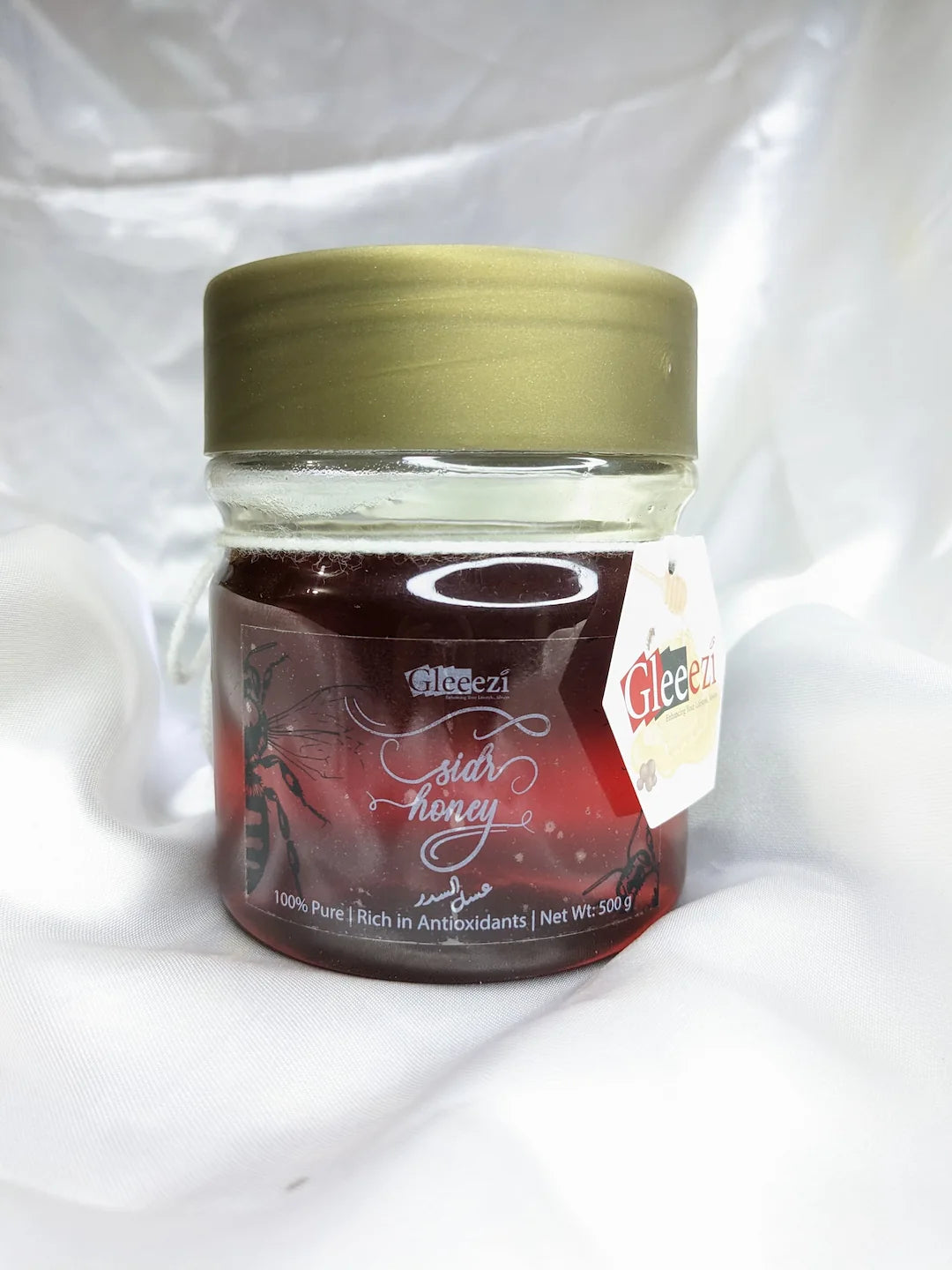 500gram Jar of Premium honey with 'Gleeezi' branding