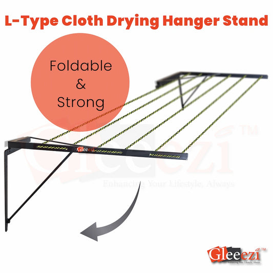 L type cloth drying hanger stand – foldable and strong